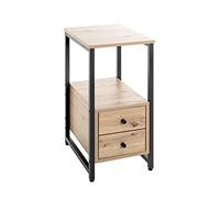 HAKU Möbel Tavolino, rovere, nero, metallo, pannello di truciolato - Dim.: L 30 x A 40 x P 63 cm, Stile: Moderno