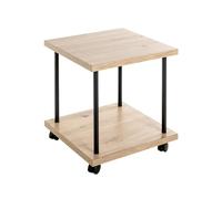 HAKU Möbel Tavolino su rotelle rovere, nero, MDF, metallo - Dim.: L 40 cm x A 45 cm x P 40 cm, Stile: Moderno