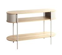 HAKU Möbel - Tavolo consolle in rovere, colore grigio, metallo, truciolato, dimensioni L 110 x A 76 x P 39 cm, stile moderno