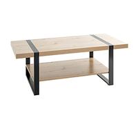 HAKU Möbel Tavolo da caffè rovere, nero, Metallo, truciolato - Dim. L 120 cm x A 45 cm x P 60 cm, Stile Moderno