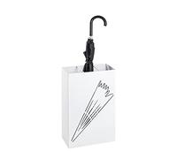 HAKU Möbel Portaombrelli bianco, metallo - Dim. L 30 cm x A 48 cm x P 16 cm, Stile Moderno