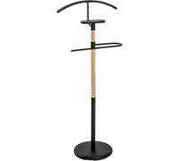 HAKU Möbel Cameriere da uomo faggio, nero, Legno massiccio, metallo - Dim. L 47 cm x A 112 cm x P 29 cm, Stile Moderno