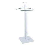 HAKU Servo Muto da uomo cromo, bianco, MDF, metallo - Dim. L 33 cm x A 109 cm x P 33 cm, Stile Moderno