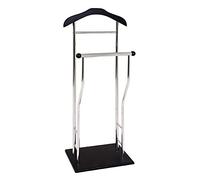 HAKU Möbel Cameriere da uomo cromo, nero, MDF, metallo - Dim. L 45 cm x A 110 cm x P 30 cm, Stile Moderno