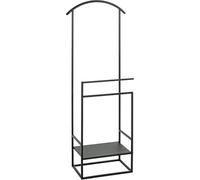 HAKU Möbel Cameriere da uomo nero, metallo - Dim. L 47 cm x A 128 cm x P 26 cm, Stile Moderno
