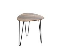 HAKU Tavolino rovere, nero, MDF, metallo - Dim. L 40 cm x A 43 cm x P 40 cm, Stile Moderno