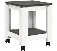 HAKU Tavolino su rotelle granito look, bianco, MDF - Dim. L 35 cm x A 45 cm x P 35 cm, Stile Moderno