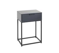 HAKU Tavolo consolle stretto in antracite e nero - consolle moderna di forma rettangolare, in metallo e pannello di particelle, con cassetto Dim.: L 40 cm x A 60 cm x P 28 cm Stile: Modern
