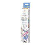 Haku Yoka 6303068 - Set da colorare a forma di unicorno, 12 gessetti colorati con carta da colorare autoadesiva, per bambini dai 3 anni in su