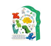 Haku Yoka 6303113 Dino 6 pastelli a cera a forma di dinosauro facili da impugnare, ideali per mani piccole, non scoloriscono per bambini dai 18 mesi in su, HY-FC001