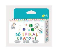 Haku Yoka Pastelli a spirale, 24 colori, senza sporcare, super resistenti e facili da impugnare, per bambini dai 2 anni in su, cera d'api naturale e pastello colorato minerale biologico