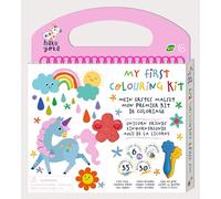 Avenir Haku Yoka Unicorn Friends My First Kit da colorare, kit da colorare con 6 pastelli a cera d'api Smile, certificato FSC
