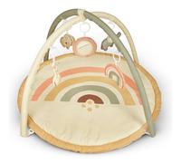 Hakuna Matte Arco da gioco per bambini, extra spessa e morbida, coperta per gattonare per bambini, con specchio di scoperta e 4 ciondoli ad arco, coperta da gioco per bambini, design arcobaleno,