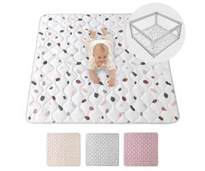 Hakuna Matte Coperta trapuntata per gattonare per bambini, 127 x 127 x 1,5 cm coriandoli