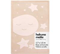 Hakuna Matte Tappeto morbidissimo per bambini 170x120x2,5 cm, luna e stelle