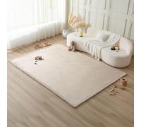 Tappeto Morbido per Gattonare Neonato - Tappeto Antiscivolo con Memory Foam - 280x200x2,5cm Beige