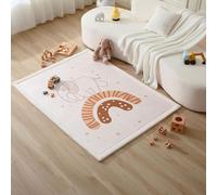 Hakuna Matte Tappeto di velluto per bambini 170 x 120 cm, elefante arcobaleno