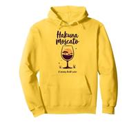 Hakuna Moscato: La delizia degli Amanti del Vino Safari africani Felpa con Cappuccio, Unisex per Adulti, Limone, M