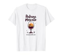 Hakuna Moscato: La delizia degli Amanti del Vino Safari africani Maglietta, Uomo, Bianco, M