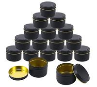 HAKZEON 24 Tontenitori per Candele, 113,4 g Metallo Vuoti con Coperchi Scorrevoli per Candele per Realizzare Candele, Progetti Artistici e Artigianato