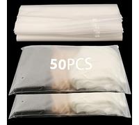 HAKZEON 50 sacchetti da viaggio da 30 x 40 cm, in plastica satinata, richiudibili, riutilizzabili, impermeabili, salvaspazio, per vestiti, scarpe