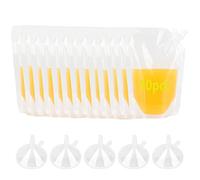 HAKZEON 50 sacchetti per bevande da 350 ml per festival, trasparenti riutilizzabili per liquori con beccuccio e imbuto, stand up bag da viaggio per bevande calde e fredde