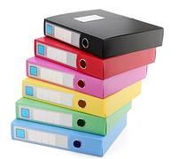 HAKZEON 6 raccoglitori A4 a leva, cartelle A4 ad anelli con meccanismo a leva, chiusura a molla, portadocumenti a leva