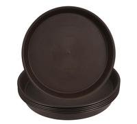HAKZEON Confezione da 10 piattini in plastica per piante da 30 cm, vassoio antigoccia, per interni ed esterni, colore marrone