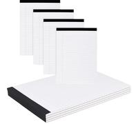 HAKZEON Confezione da 8 blocchi per appunti perforati, formato A4, a righe, bianchi, a righe, per ufficio, riunioni di lavoro, redazione di documenti legali, 20 x 29 cm