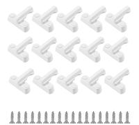 HAKZEON Set di 15 blocchetti bianchi per finestre con viti, in lega di zinco, antifurto, blocco per porte e finestre in PVC UPVC