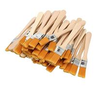 HAKZEON Set di 60 Pennelli Piccoli, 13 x 1,5 cm Pennelli da Pittura a Setole Piatte con Manico in Legno, Pennello per Tastiera per Pulizia, Fai da te, Decorazione