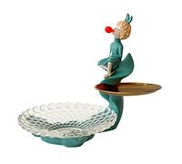 HALAHAI Fruttiera Nordic Creative Girl Fruit Bowl Resina Secca Piatto di frutta Soggiorno Casa Vassoio di frutta Dessert Snack Caramelle Cesto di frutta Cestini di frutta Ciotole di frutta (Blu