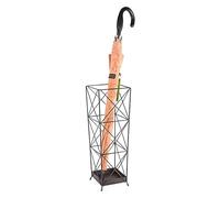 HALAHAI Porta Ombrelli Portaombrelli Portaombrelli Autoportante in Metallo Nero Opaco Moderno Geometrico Porta Ombrello Contenitore per Ombrelli