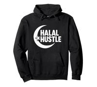 Halal Hustle Arabo Mezzaluna Islamica Felpa con Cappuccio