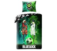 Halantex Blue Lock - Set copripiumino da 140 x 200 cm e federa 70 x 90 cm, multicolore
