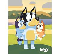 Halantex Coperta in Pile BLUEY Bingo Bandit - 100% Poliestere - Dimensioni 120 x 150 cm - Multicolore