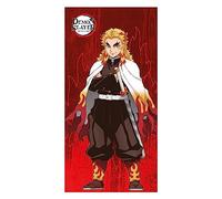 Halantex DEMON SLAYER Kimetsu no yaiba KYOJURO RENGOKU - Telo Mare Spiaggia Bagno Beach Towel - 100% cotone - Dimensioni 70x140cm