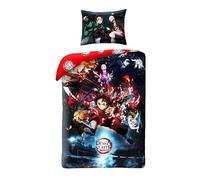 Halantex Demon Slayer - Set copripiumino 140 x 200 cm + federa, in poliestere