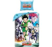 Halantex HUNTER X HUNTER - Gon Killua Kurapika - Set Letto Copripiumino Reversibile 140x200cm e Federa 70x90cm - Multicolore - 100% Microfibra