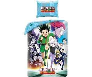 Halantex HUNTER X HUNTER - Gon Killua Kurapika - Set Letto Copripiumino Reversibile 140x200cm e Federa 70x90cm - Multicolore - 100% Microfibra