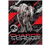 Coperta Jurassic World Charge & Chomp T-Rex Morbido Pile - 130Cm X 170Cm