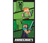 Halantex MINECRAFT - Steve Alex Creeper - Telo Mare Spiaggia Bagno Beach Towel - 100% cotone - Dimensioni 70x140cm - MNC-698T
