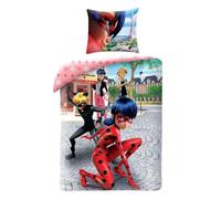Halantex MIRACULOUS LADYBUG MARINETTE Cat Chat Noir - Set Letto Copripiumino 140x200cm con federa 70x90cm - 100% Poliestere Multicolore