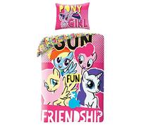 MY LITTLE PONY Set Letto MLP Copripiumino Letto Singolo 140x200cm Cotone Sacco