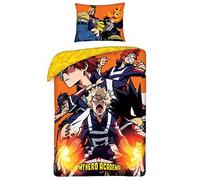 Halantex My Hero Academia, set da letto 100% cotone, copripiumino reversibile 140 x 200 cm + federa per cuscino