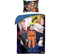 Halantex, Naruto - Set di biancheria da letto per bambini, copripiumino 140 x 200 cm + federa 70 x 90 cm, cotone