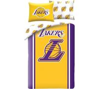 Halantex Pallacanestro Los Angeles LA LAKERS Basket - Set Letto Copripiumino 140x200cm con federa 70x90cm - 100% Poliestere Multicolore