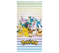 Halantex POKEMON PIKACHU e PERSONAGGI - Telo Mare Spiaggia Bagno Beach Towel - 100% cotone - Dimensioni 70x140cm - POK-1048T