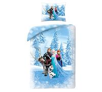 Halantex - Set a tema “Frozen” con copripiumino in cotone da 140 x 200 cm e federa da 70 x 90 cm, originale