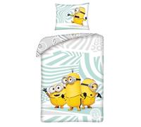 Halantex Set Letto MINIONS Cattivissimo Me - Copripiumino 140x200cm con federa 70x90cm - 100% Cotone Multicolore